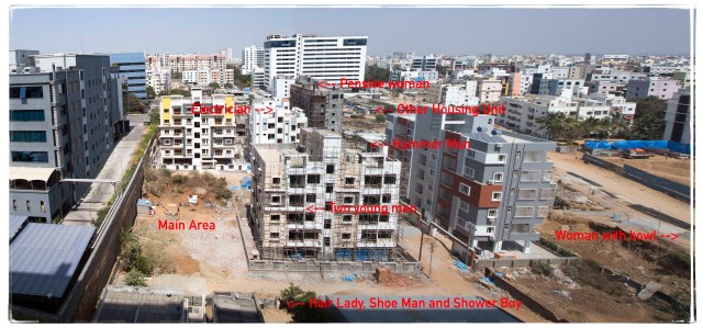 Panoramic view from hotel room